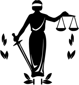 Lady Justice with blindfold